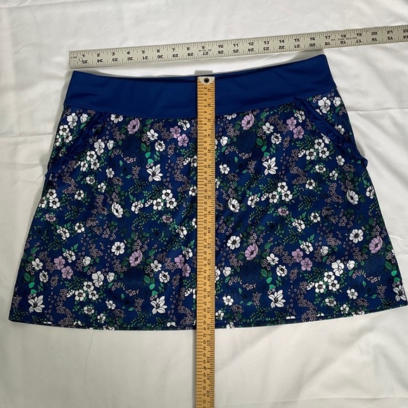 Callaway Floral Print Skater Skirt - Blue and White - Picture 7 of 8